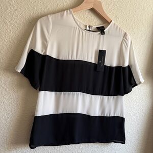 Worthington Elegant Black and White Women's Top-Size S